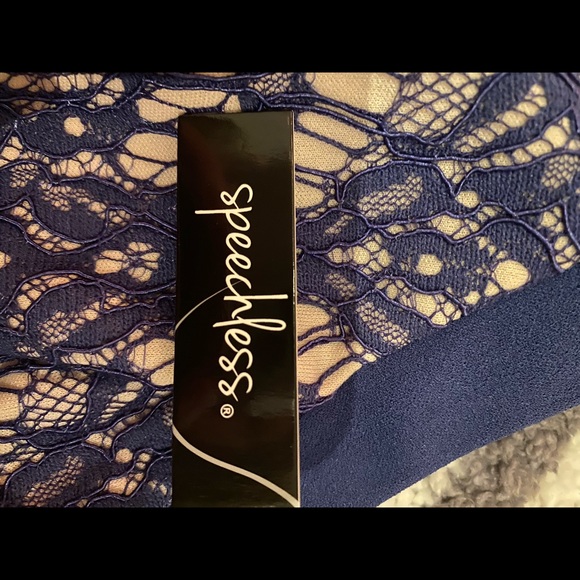 Speechless Blue Lace Dress - Picture 3 of 3